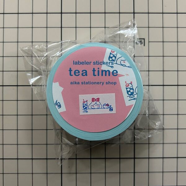 《あいかの文具ショップ》ラベラーシール〈tea time〉巻売り