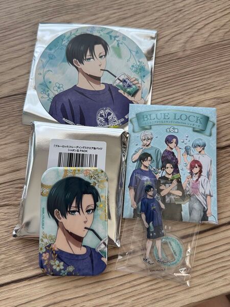 ブルーロック ツリービレッジ ミニミニアクリルスタンドcollection シャボン玉 スクエア缶バッジ 糸師凛