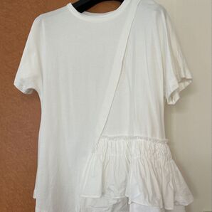 フリル Tシャツ アシンメトリー F カットソー 半袖