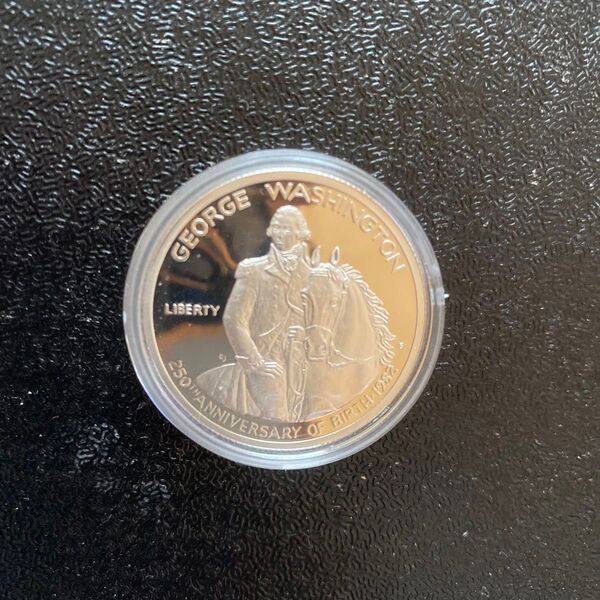 アメリカ 銀貨 シルバー ワシントン 法定プルーフ 銀貨 アメリカ 米国 建国の父 初代合衆国大統領 ホワイトハウス 大統領官邸