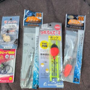 釣具4点セット サビキ仕掛け 簡単ウキ仕掛け ガン玉はずし