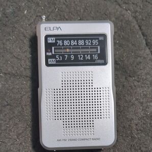 ELPA AM/FM 2BAND COMPACT RADIO シルバー