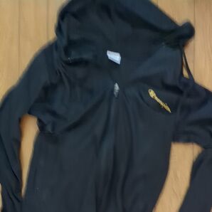 Champion ジップアップパーカー 黒 古着