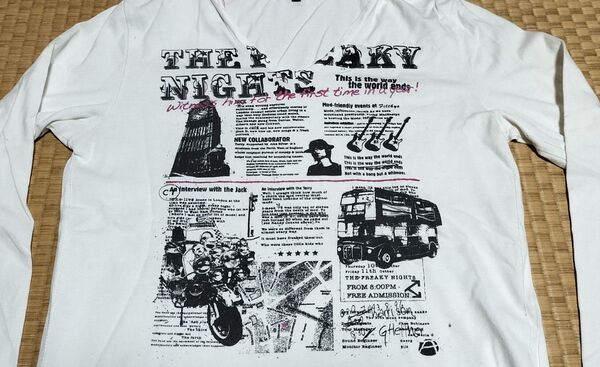 クランプリュスオム 46 プリント長袖Tシャツ カットソーKLEIN PLUS