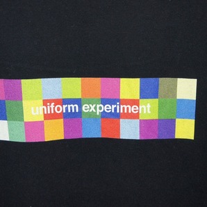 美品 19SS uniform experiment ユニフォーム エクスペリメント COLOR CHART BOX LOGO TEE ボックスロゴTシャツ カットソー 4 紺 702Kの画像3