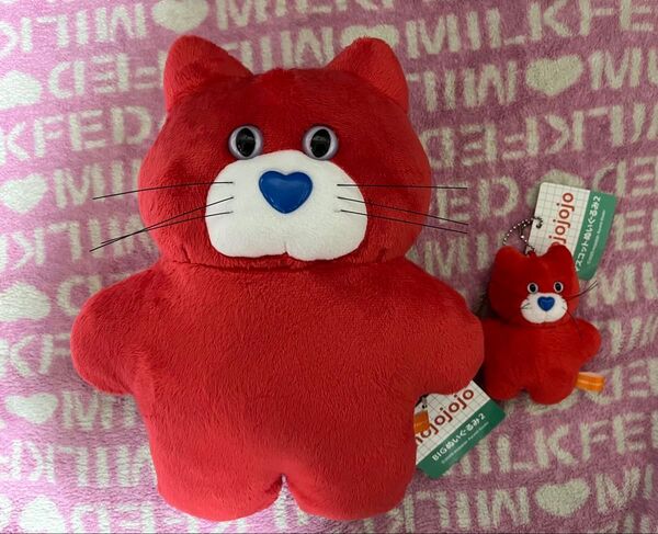 【濡れ防止+箱】新品タグ付き ねこ 2種セット マスコットぬいぐるみ2 BIGぬいぐるみ2 ねこ モジョジョジョ