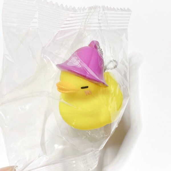 サウナハットアヒル あひる アヒル 銭湯 サウナ お風呂 温泉 マスコット キーホルダー ガチャ むらさきはっと