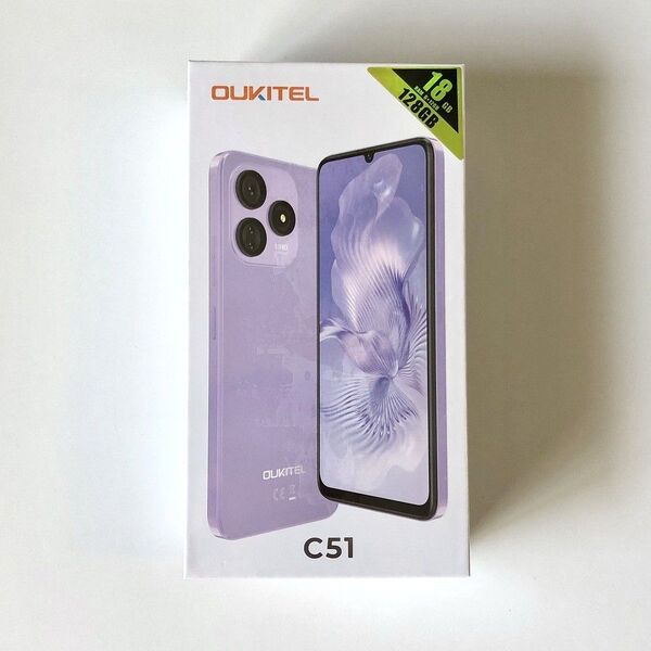 OUKITEL C51 18GBRAM+128GBROM ブラック 黒 スマホ本体 SIMフリー 新品未開封 ガラスフィルムおまけ