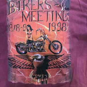 バイカーズミーティングのTシャツ　1998年8月8～9日 日焼けあり　コーリン