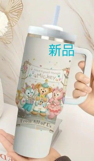 ディズニー ダッフィー ステラルー シェリーメイ オルメル ジェラトーニ 水筒 ステンレススチール ウォーターボトル ストロー付
