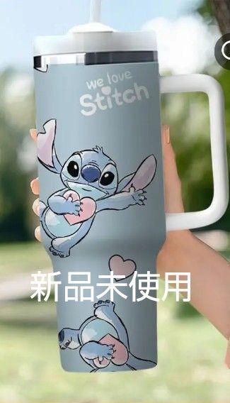 ディズニー リロ&スティッチ スティッチ 水筒 ステンレススチール ウォーターボトル ストロー付