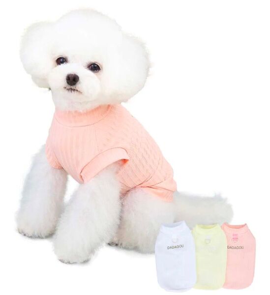 リング付きドッグウェア 春夏 かわいい シャツ タンクトップ 小型犬 子犬 ペット用品 お出掛け 犬服 サイズXL