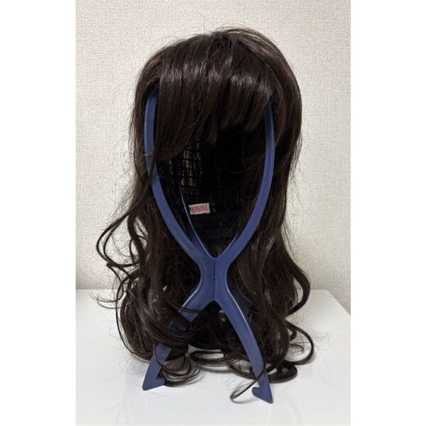 プラシラ ウィッグ フルウィッグ ブラウン カール ウェーブ 自然 コスプレ ダークブラウン