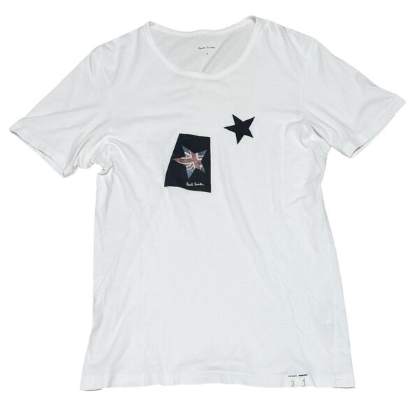 Paul Smith ポールスミス Tシャツ M ユニオンジャック スター 星 イギリス国旗 ホワイト 半袖Tシャツ コットン 綿