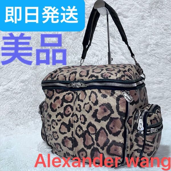 【美品】Alexander wang レザー カメラバッグ レオパード ヒョウ柄 ショルダーバッグ