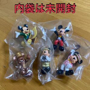 【内袋未開封】ディズニーミニチュアフィギュアコレクション5コ (35周年ミッキー4コ&フォレストシアターミッキー1コ)