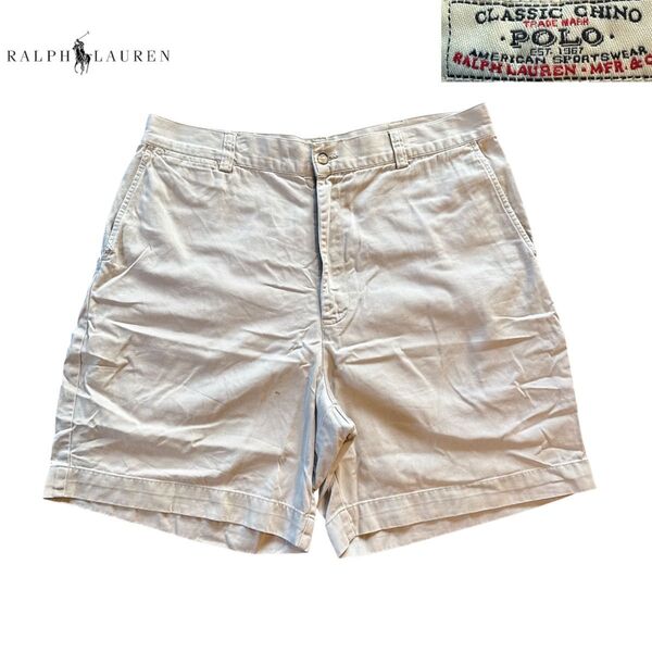 POLO Ralph Laulen ハーフパンツ ショートパンツ ショーツ コットン ショート ベージュ チノパン メンズ w36