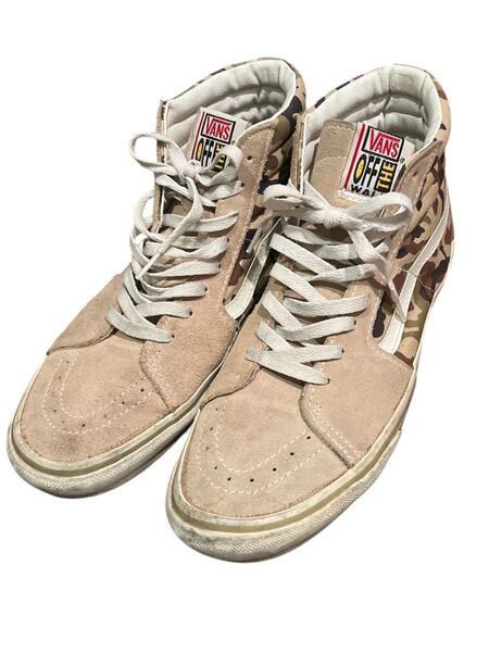 90s 【デッドストック】vans SK8-HI "迷彩×ベージュ"27㎝ 希少
