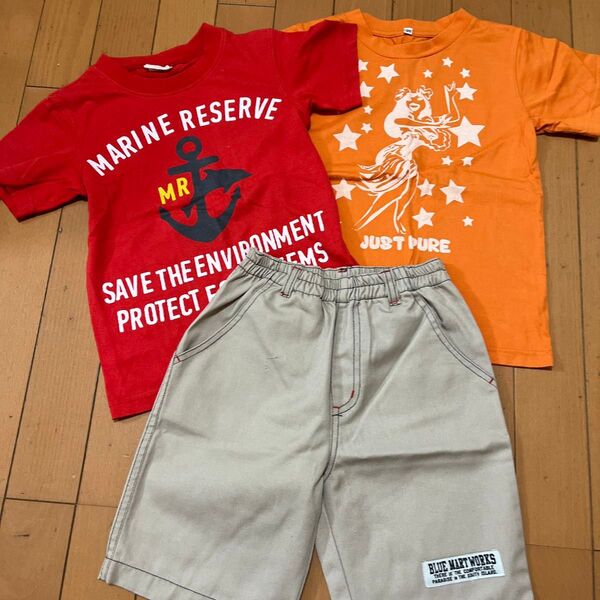 ハーフパンツ★半袖Tシャツ★3枚セット★120