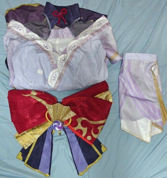 三分妄想 原神 雷電将軍 コスプレ衣装 ウイッグ付き