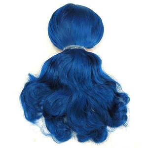 bl175[Blythe custom ] Blythe * long perm scalp attaching hair -( marine blue )