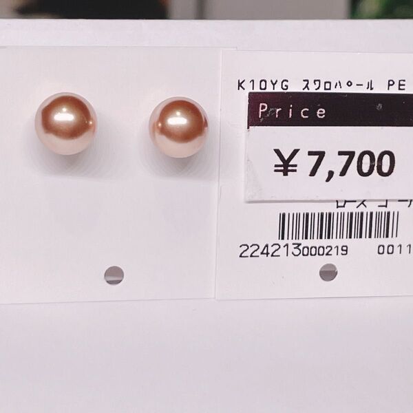 スワロフスキー パール K10 ピアス 金 ゴールド 天然石 スワロパール 真珠 ピンク 可愛い フォーマル