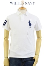 新品 アウトレット 334 Lサイズ メンズ 半袖 シャツ polo ralph lauren ポロ ラルフ ローレン ビッグポ二ー NAVY 紺_画像1