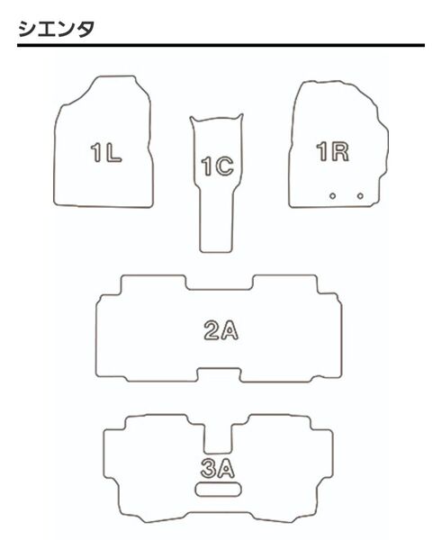 ☆クラッツィオ シエンタ 170系 NEWラバーマット 1台分 ET-1616 フルセット アウトドア ウインタースポーツ☆