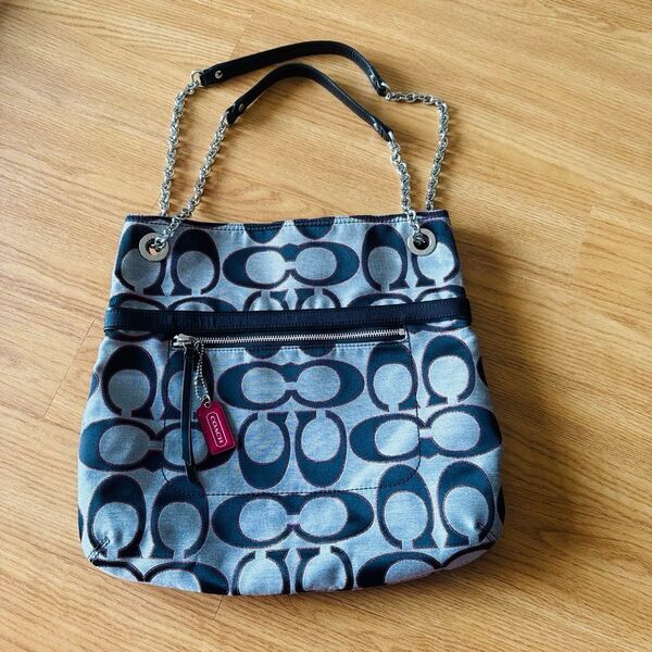 美品 COACH コーチ ショルダーバッグ トートバッグ シグネチャー 肩掛け 斜め掛けショルダーバッグ 2way