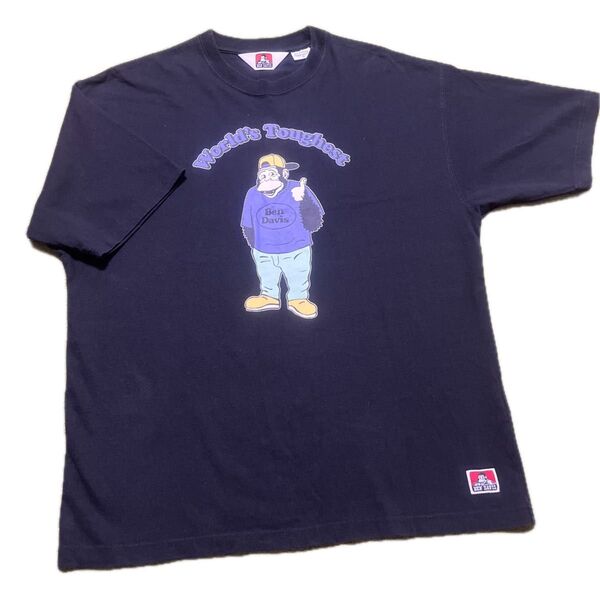 Ben Davis 黒Tシャツ M ゴリラ World's コットン100% Toughest 美品