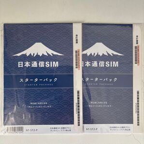 日本通信SIM スターターパック 2個セット プリペイドSIM