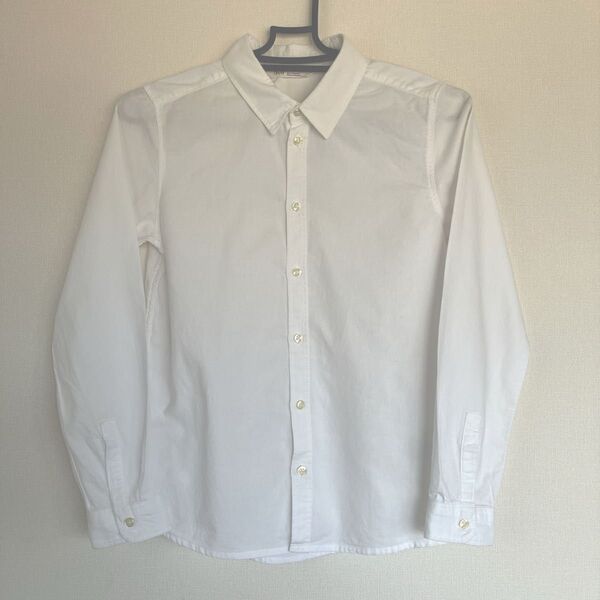H&M 長袖 白シャツ 140cm 綿100% コットンシャツ