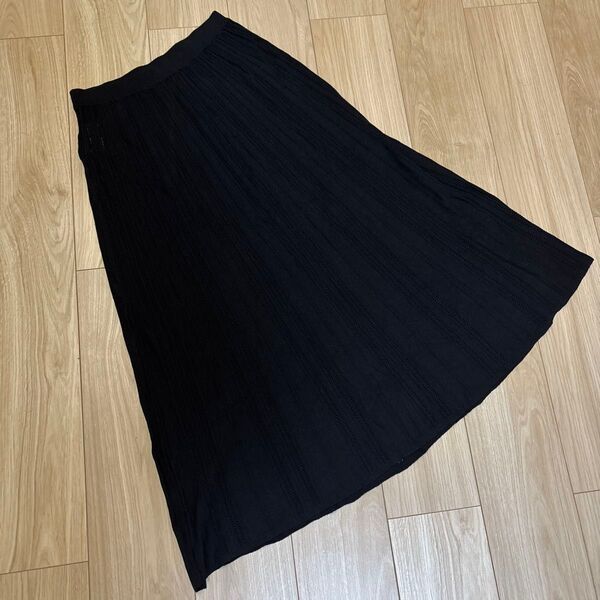 Rady透かし編み黒 ロングスカート