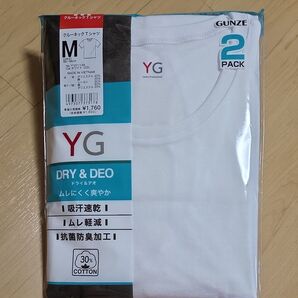 GUNZE クルーネックTシャツ Mサイズ ホワイト 2枚組 新品