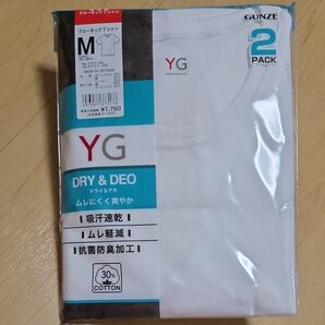 GUNZE クルーネックTシャツ Mサイズ ホワイト 2枚組 新品