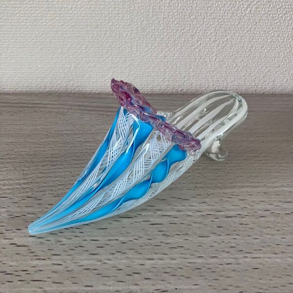 ガラスの靴 置物 ヴェネチアングラス ベネチアンガラス ムラーノ murano イタリア