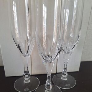 シャンパングラス 3客 セット 新品 未使用 ホーヤ クリスタルガラス シャンパングラス グラス cristal