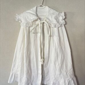 退院・お宮参り・セレモニー用 おくるみ 綿100% 白 ホワイト ベビードレス