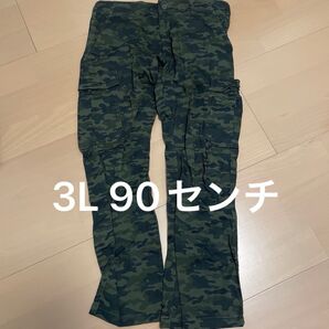 メンズ 迷彩柄 カーゴパンツ 3L 90センチ