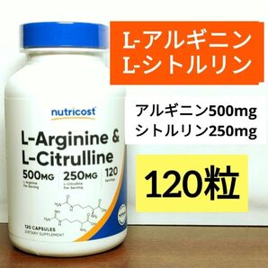 ニュートリコスト L-アルギニン&L-シトルリン 120粒 1個 Nutricost アルギニンシトルリン ナウフーズ NOW