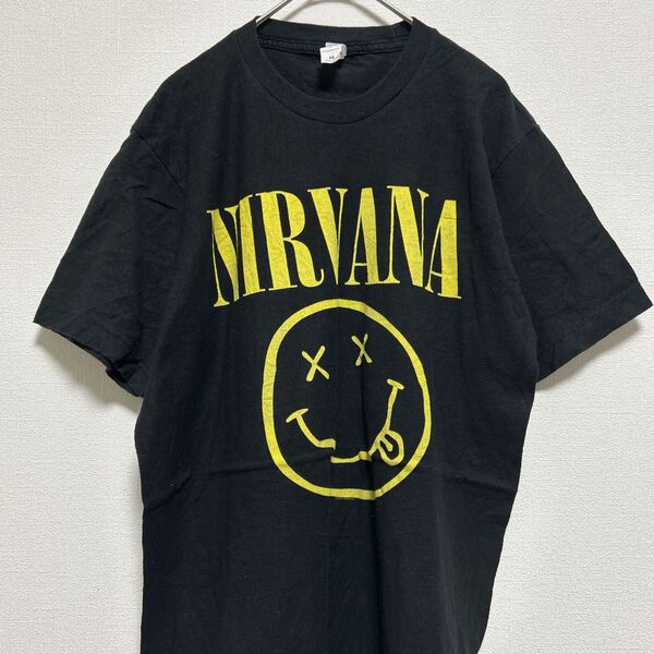NIRVANA Tシャツ Mサイズ ブラック NIRVANA ニルヴァーナ スマイル バンドTシャツ L ブラック