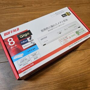 【未使用・開封済】BUFFALO ギガスイッチングハブ 8ポート LSW6-GT-8NS/WH (マグネット、取説無し)