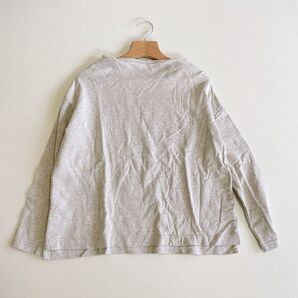 セルフサービス トップス 長袖 カットソー オフホワイト ボートネック シンプル ナチュラル Mサイズ やや厚手
