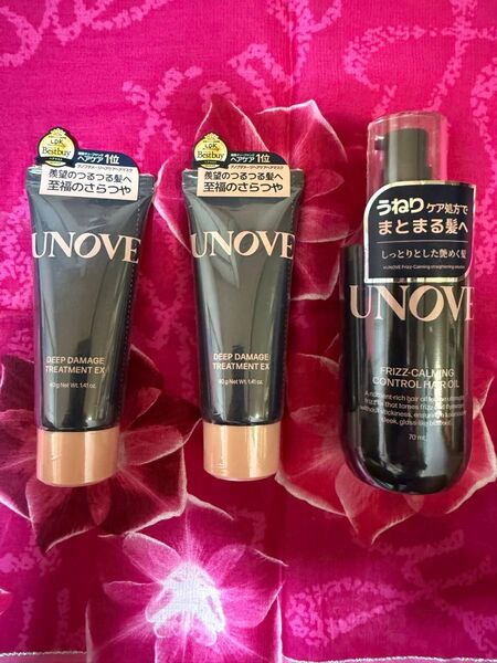 UNOVE アノブ ヘアケア3点セット(ヘアトリートメント&ヘアオイル)