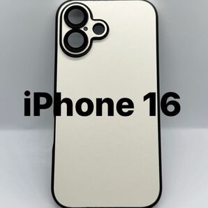 iPhone16 ケース レザー ホワイト カメラ保護 レザー張り 新品 224
