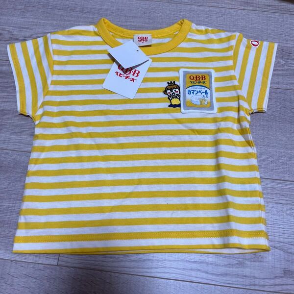 新品未使用 バースデイ ボーダー QBB カマンベールチーズ Tシャツ 95 ボーダー