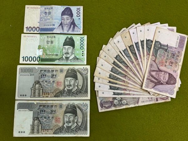 外国旧紙幣 韓国旧紙幣 19枚まとめ