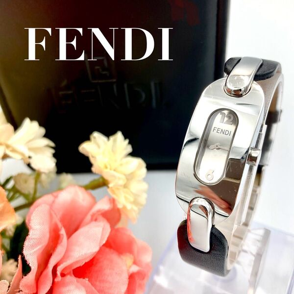 箱付き FENDI フェンディ 3400L 腕時計 レディース クォーツ オロロジ シルバー 純正ベルト 新品電池 稼働品