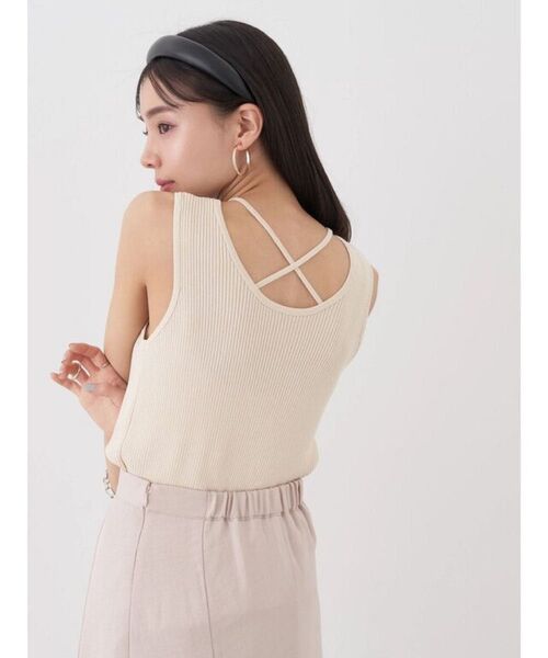 earth music&ecology レイヤリングニットタンクトップ M
