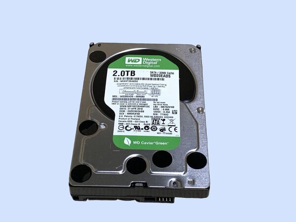 M7212 Western Digital 3.5インチ HDD WD20EADS 2TB 使用 2814時間